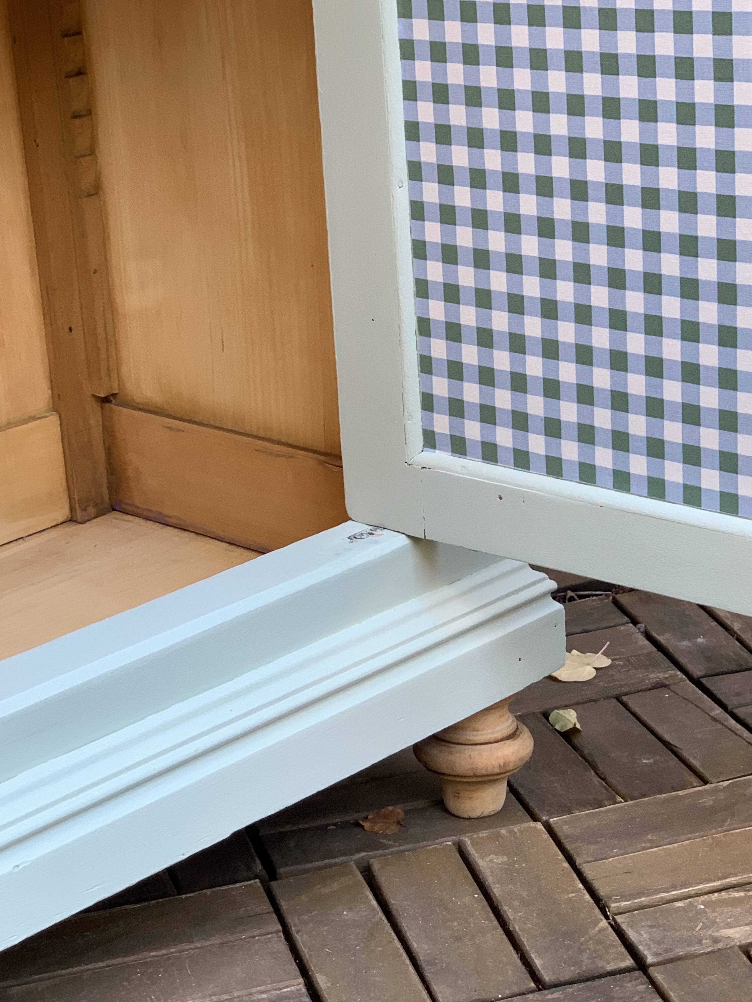 Antique celadon glass Parisian wardrobe H162