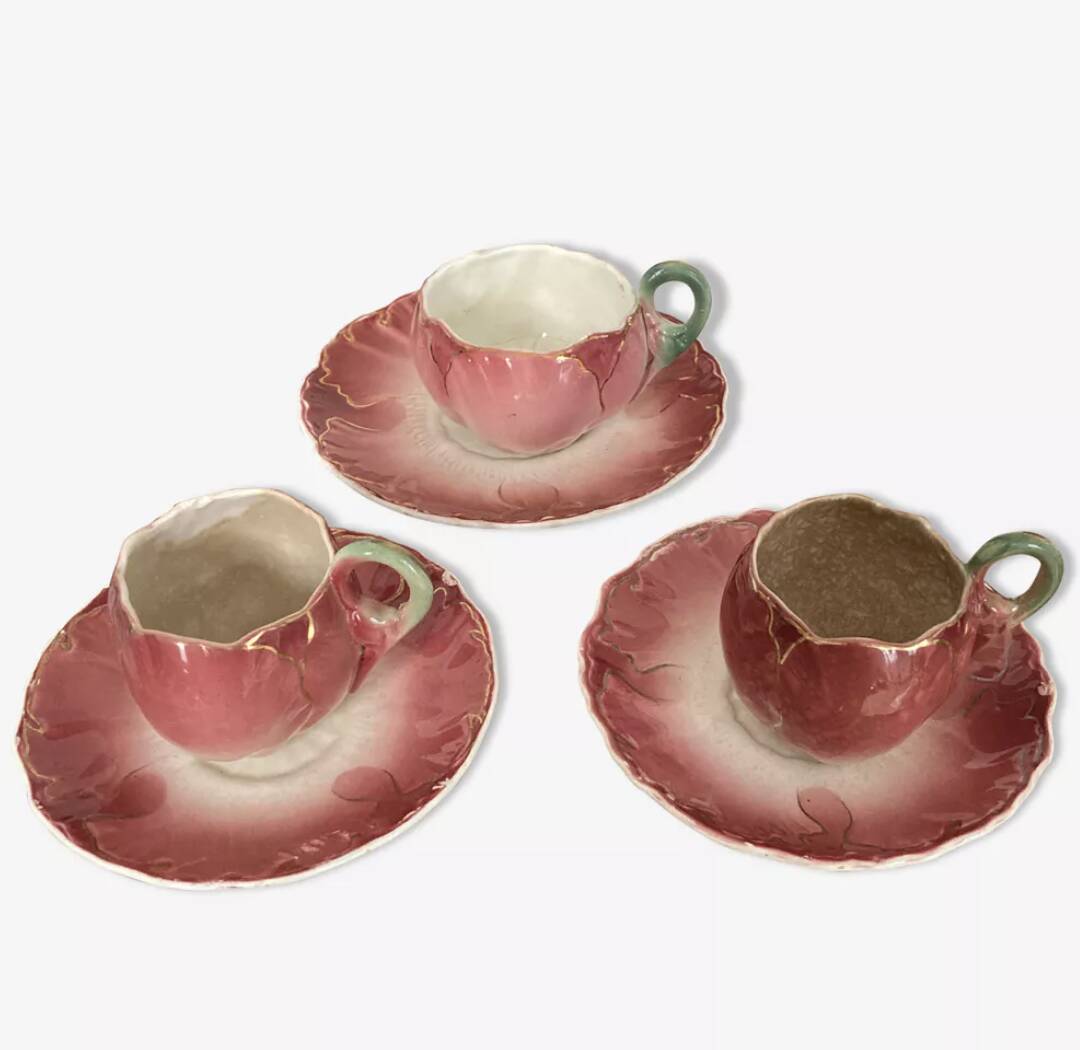Lunéville keller and guerin pink slip cups.