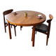 Expandable oak table, denmark 1960s/1970s, vintage, mid-c modern