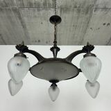 Rare cubist bronze lustre