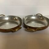 Pair of copper frying pans