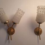 Pair of 1960s gold wall lights