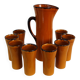 Vintage orangeade service signed Claude Paci, Vallauris, 1970s