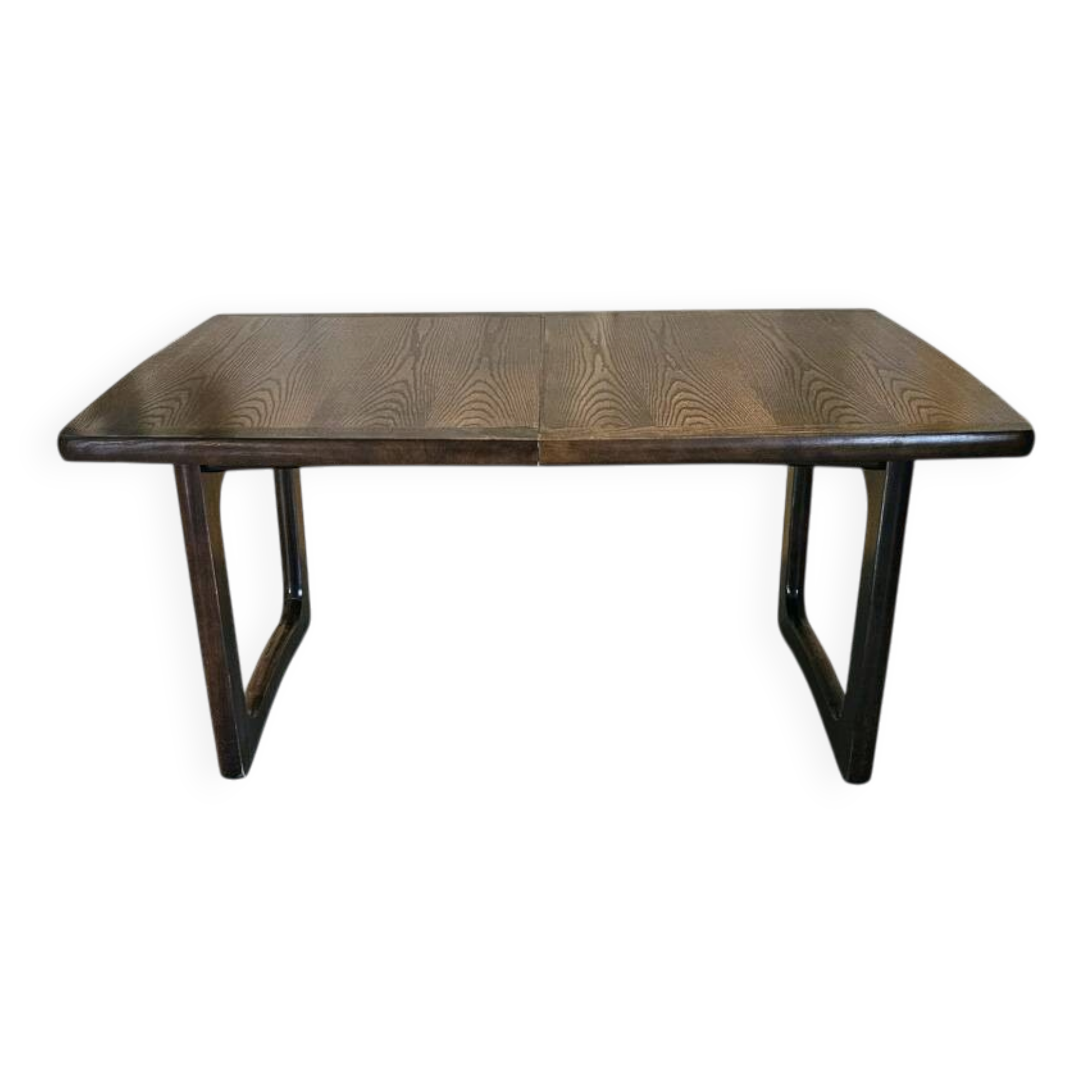 Table à manger extensible vintage – piètement traîneau – design moderniste