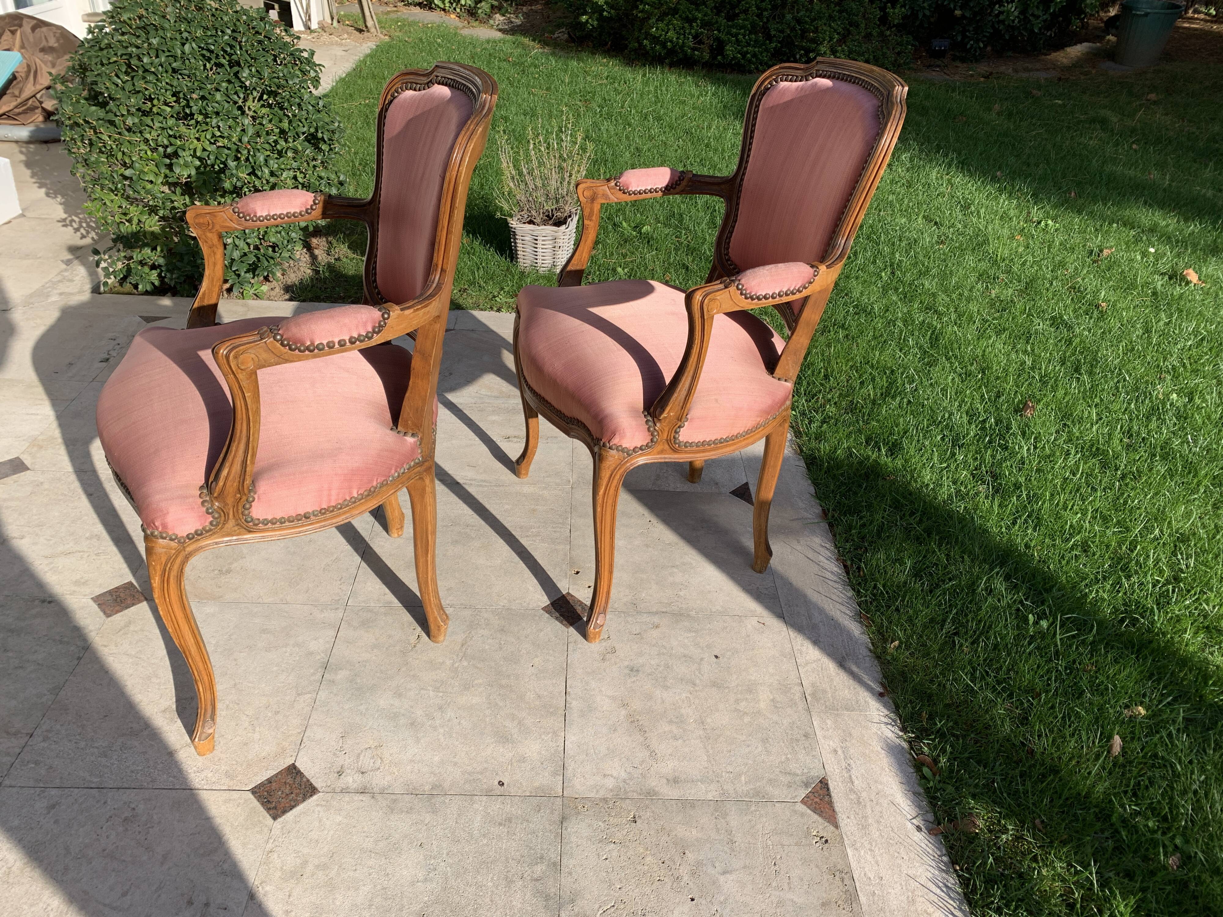 2 bergères Louis XV