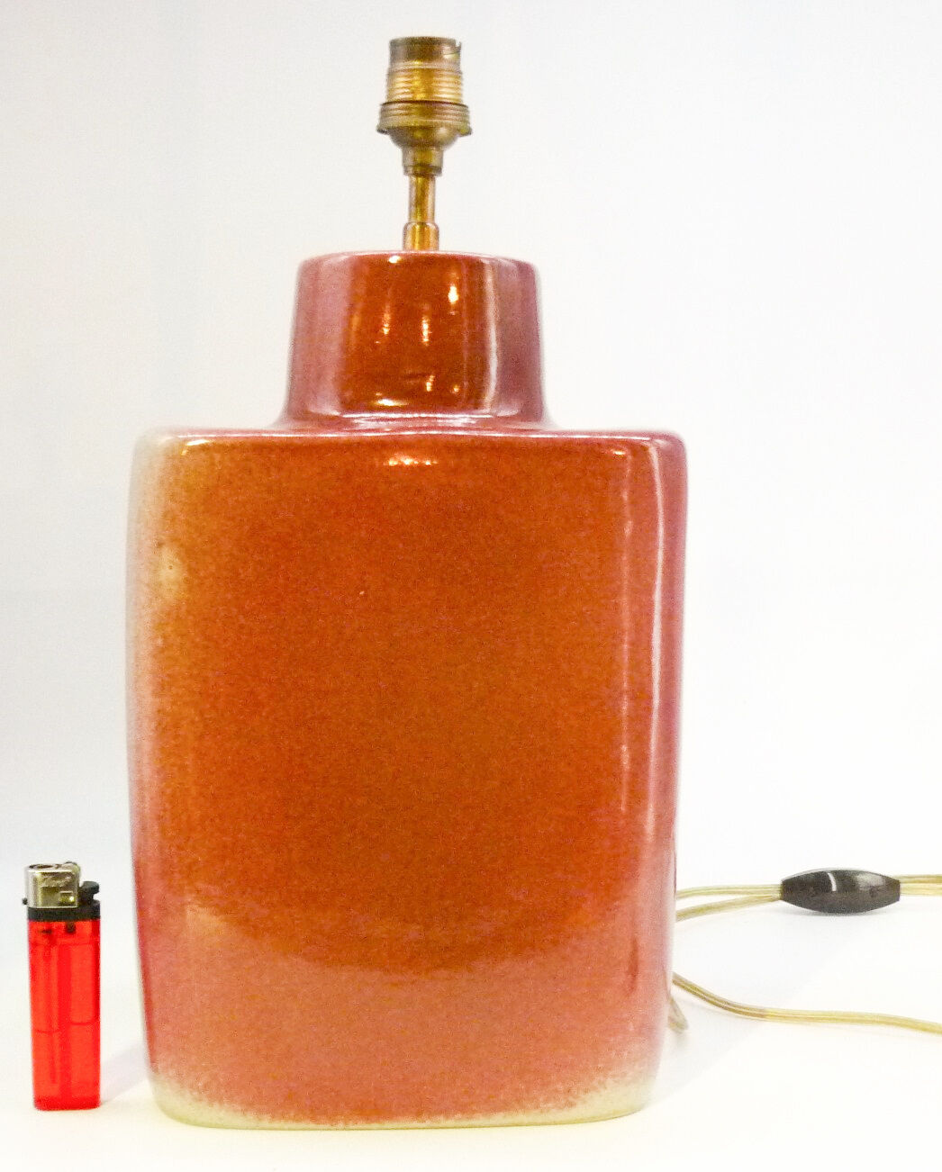 Table lamp, ceramic, glazed porcelain, signed by Jacqueline and Tim Orr.