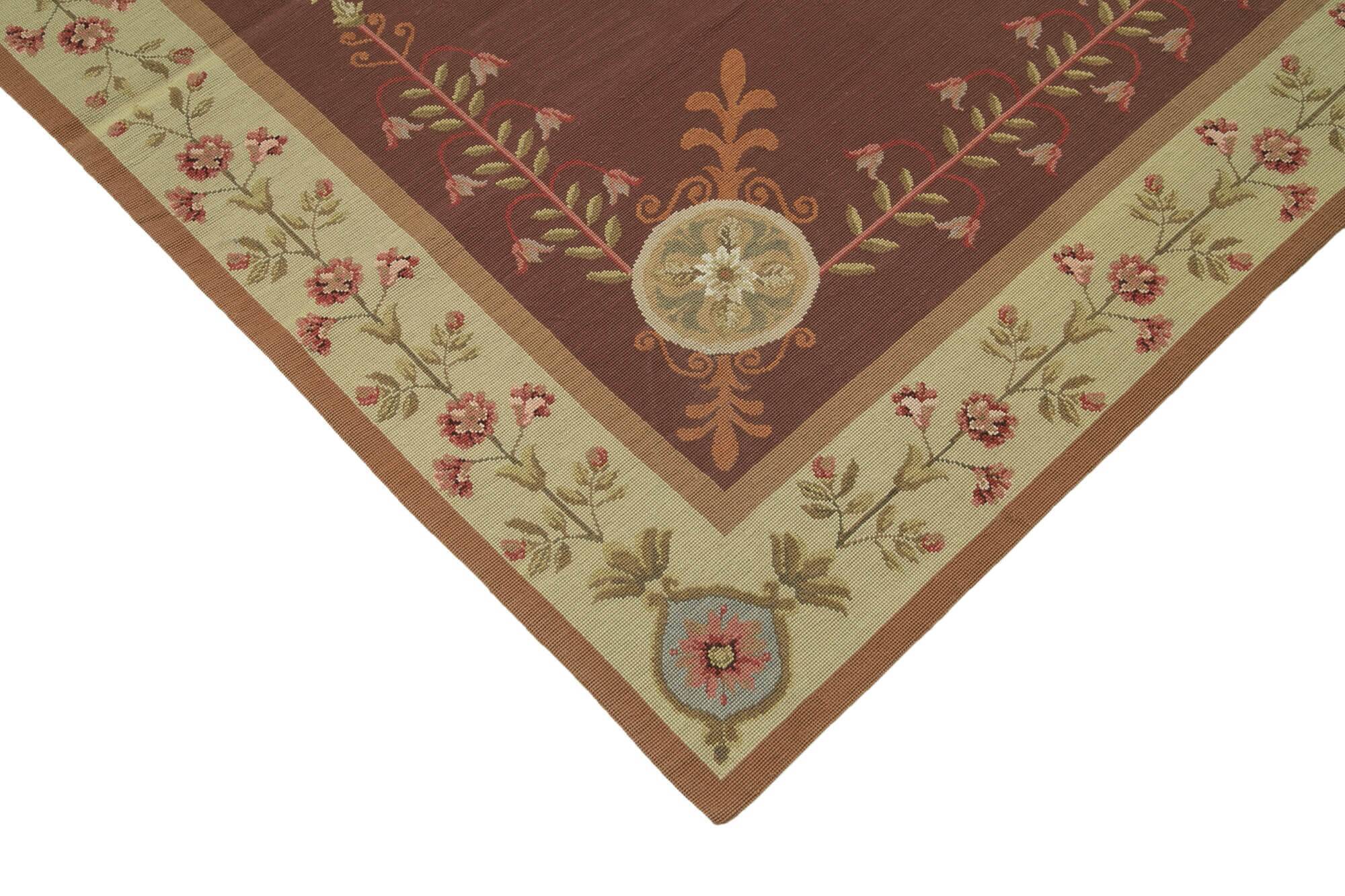 Handmade Vintage Flatweave Needlepoint Kilim 181 cm x 273 cm
