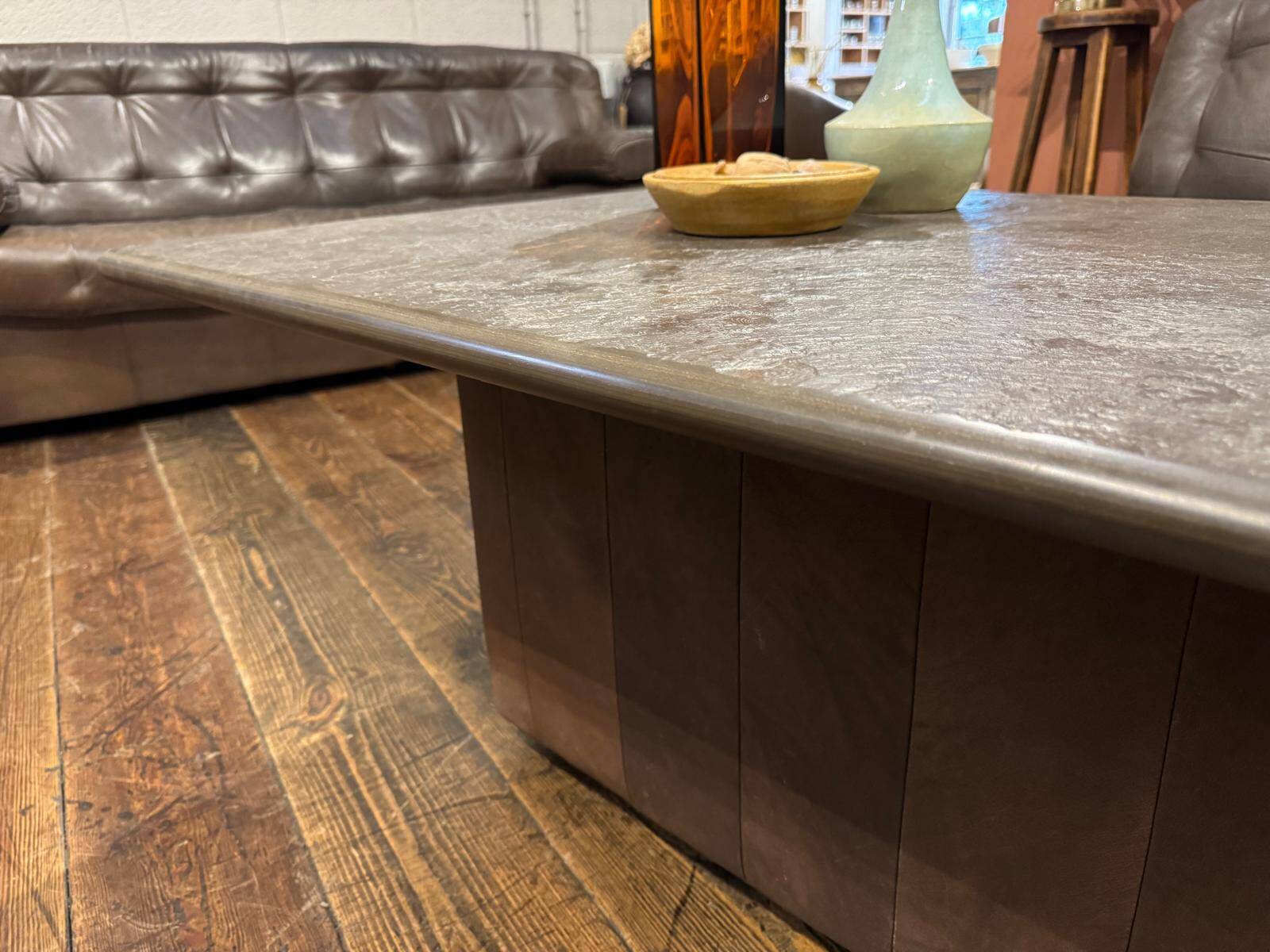 Natural stone coffee table
