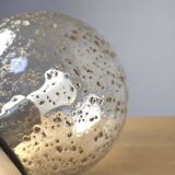 Amber glass ball pendant light