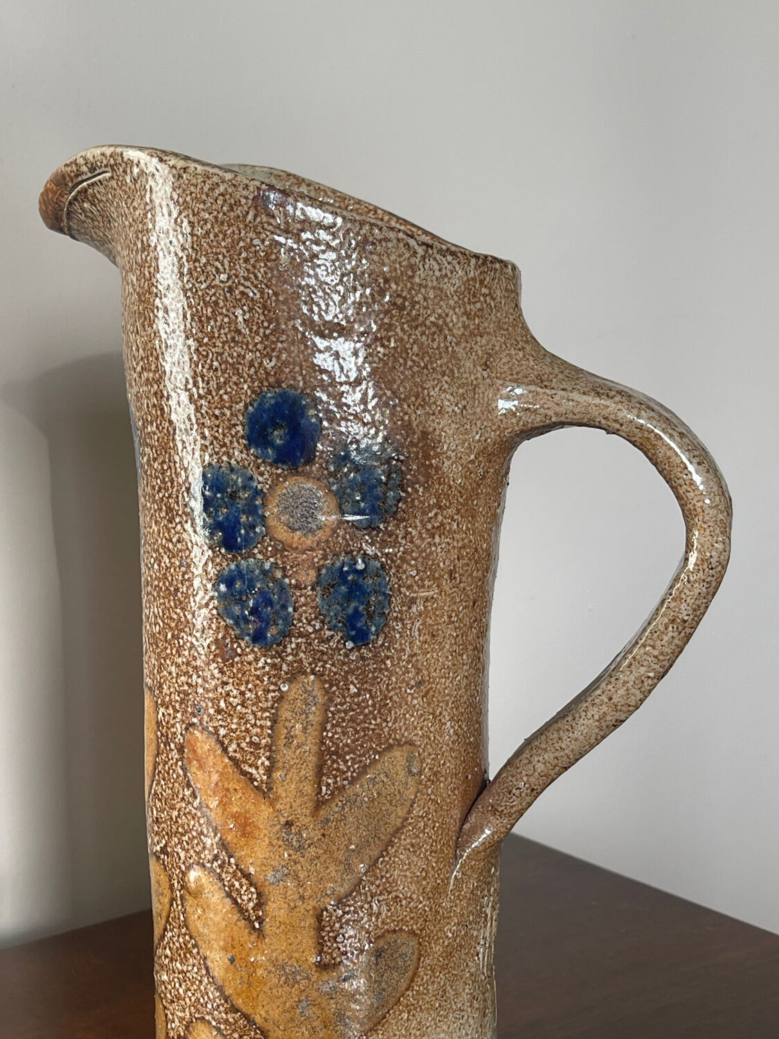 Stoneware jug by Jean Claude Monange.