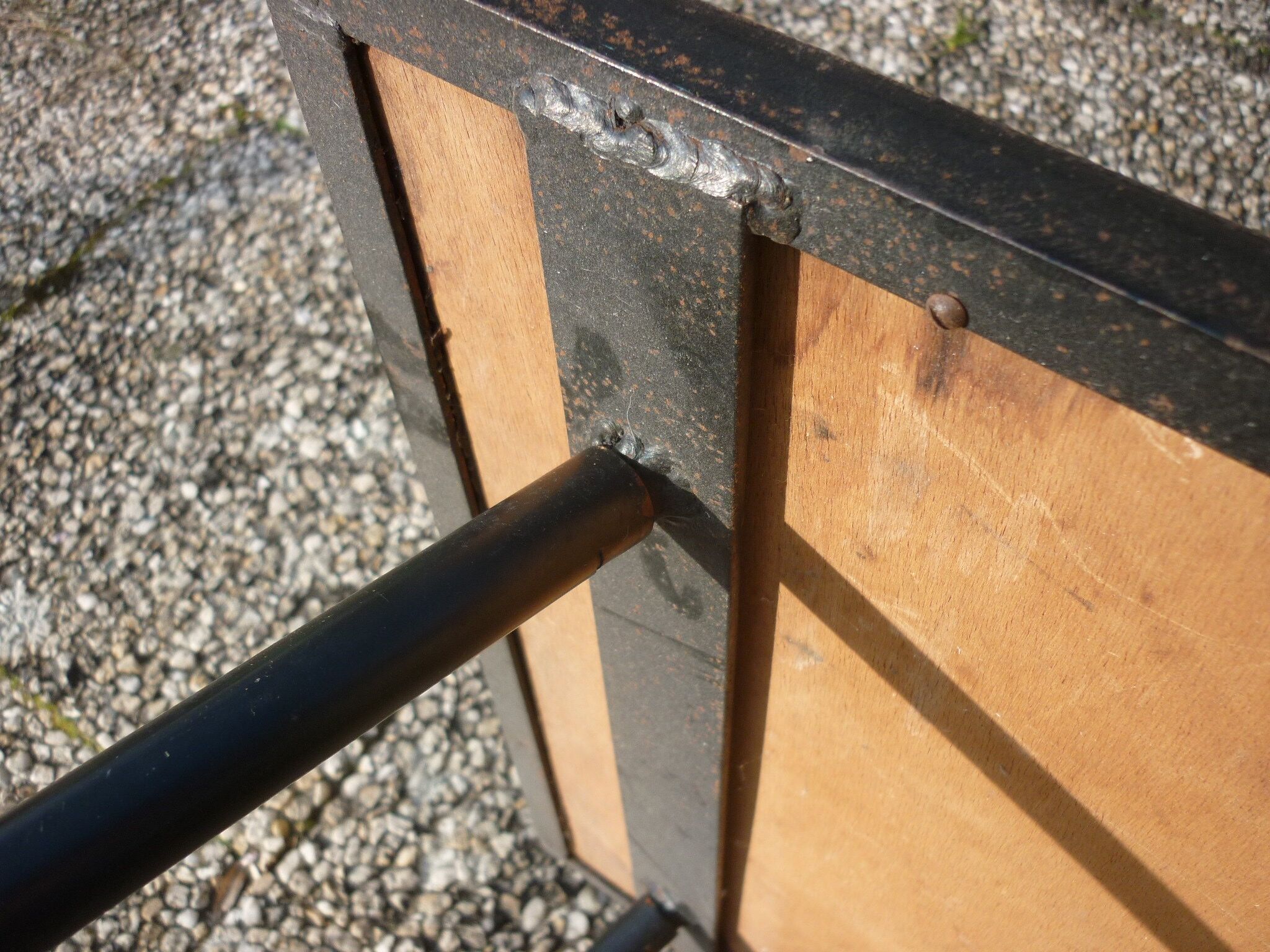 Coffee table in earthenware tiles