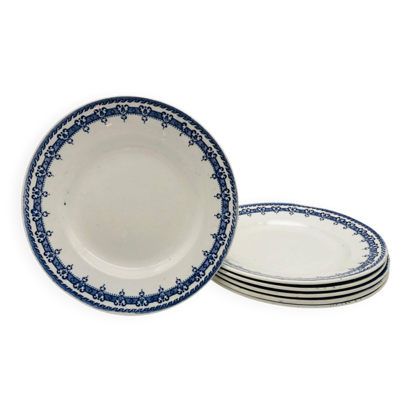 6 plates « Orchies - Nord ». Modèle Mikado.