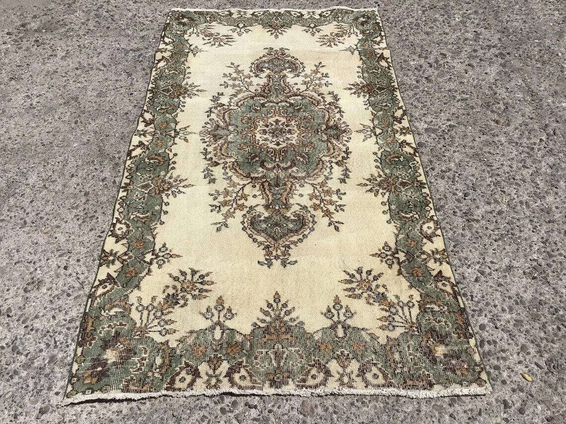 4x7 Handmade area rug - rugs for bedroom