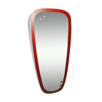 Miroir symétrique 60's rouge 82x37cm