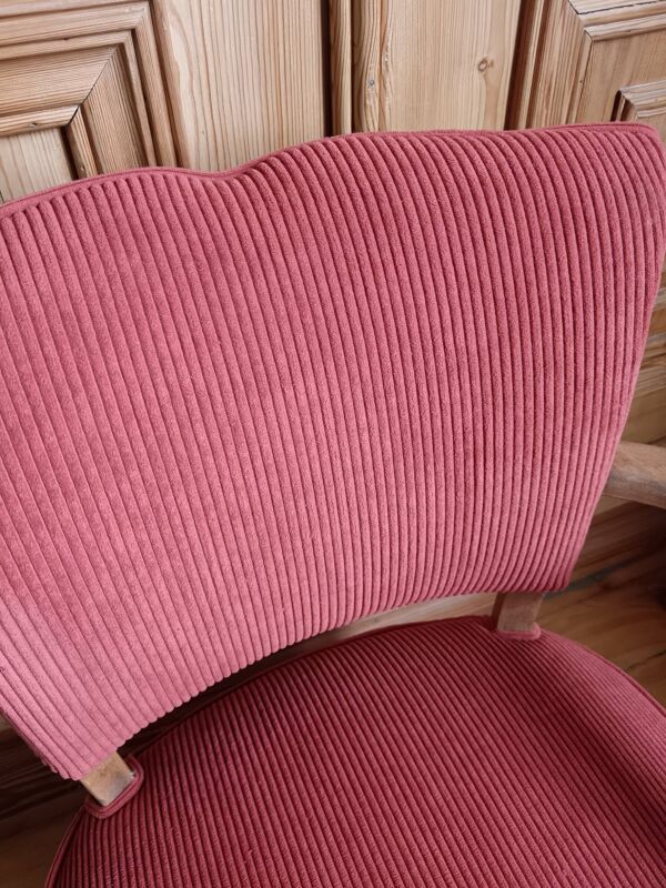 Fauteuil bridge rénové velours rouge