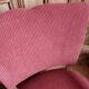 Refurbished bridge chair in red velvet