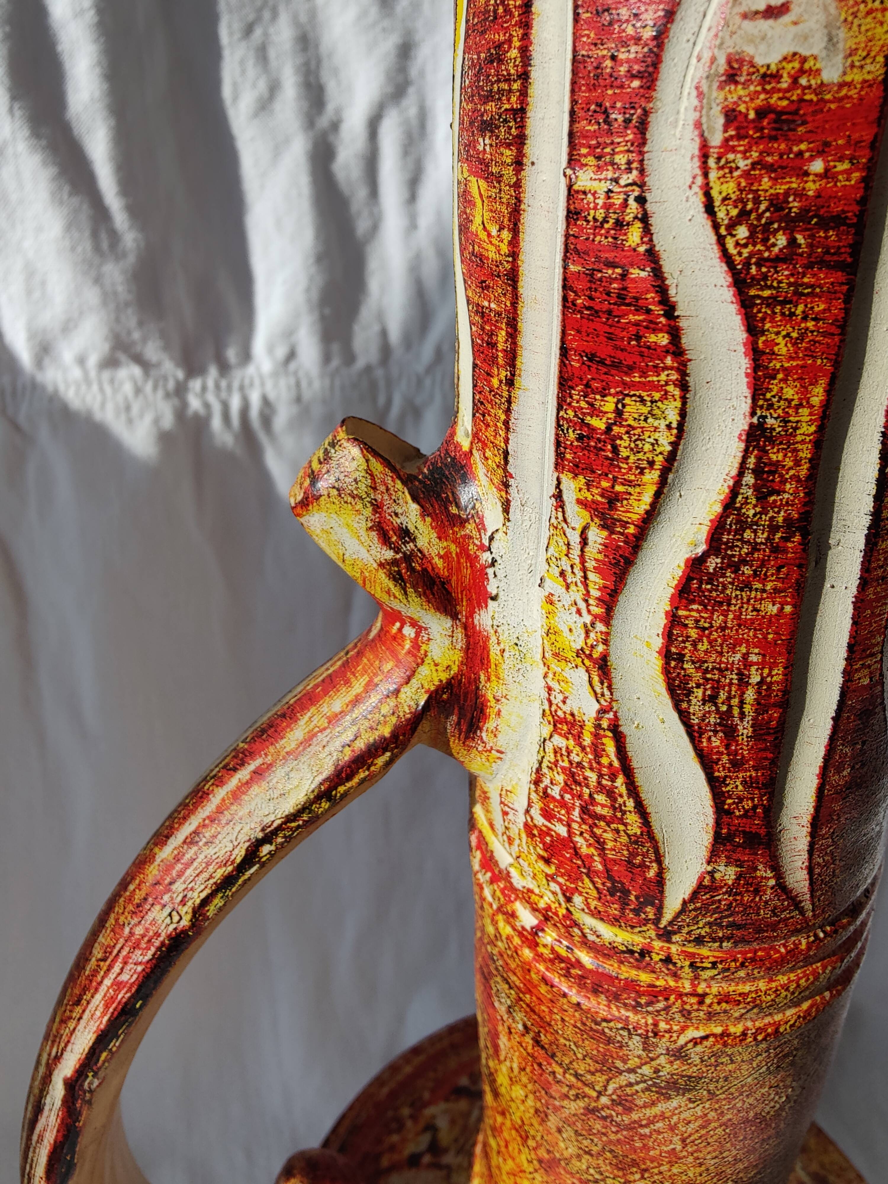 Large Spanish ceramic ewer vase Oniria 60s