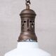 Antique french two tone glass pendant light