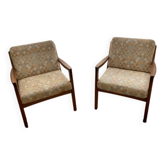 Paire de fauteuils scandinaves, modèle Senator par Ole Wanscher