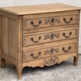 Commode de style Louis XV chêne brut massif, 1920