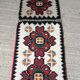 Pair of bohemian wool rugs from the 60s and 70s