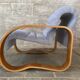 Fauteuil de salon moderne aux courbes ondulées du milieu du siècle par Jan Bocan, République tchèque, années 1970