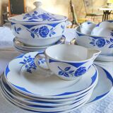 Table service Digoin Sarreguemines - blue and white