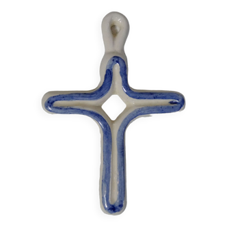 Faience Quimper croix signée BK