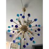 Lustre italien en verre de Murano