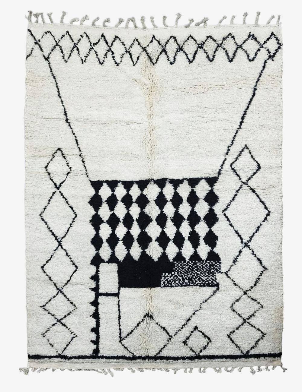 Tapis Bebère Noir et blanc - 275 x 193 cm