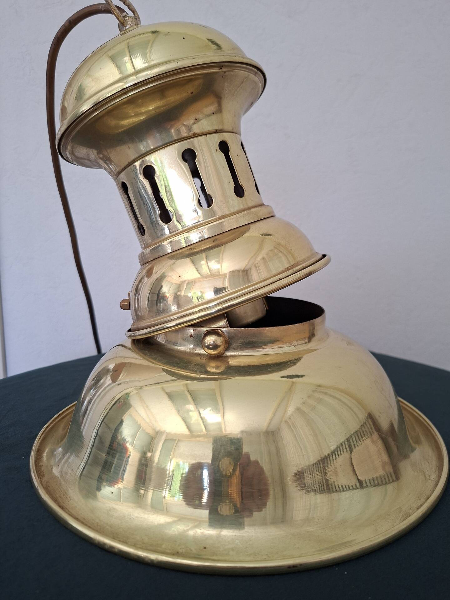 Brass marine suspension "Old River" — Vintage table lamp