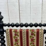 Pair of Napoleon III chairs in turned and blackened wood, late 19th century