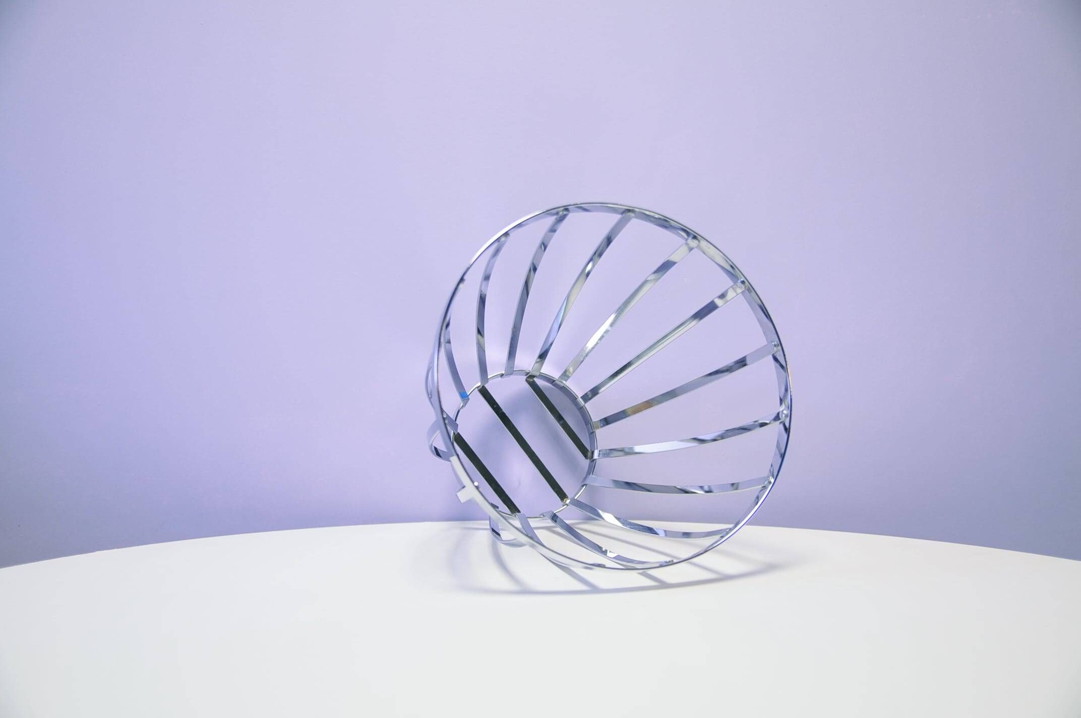 Vintage chrome fruit basket