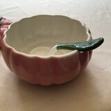 Soup slurry pink pumpkin with its ladle