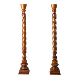 Wooden candle holders. wooden candle holder. candlesticks.