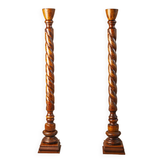 Wooden candle holders. wooden candle holder. candlesticks.