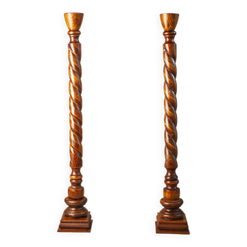 Wooden candle holders. Wooden candle holder. Candlesticks.