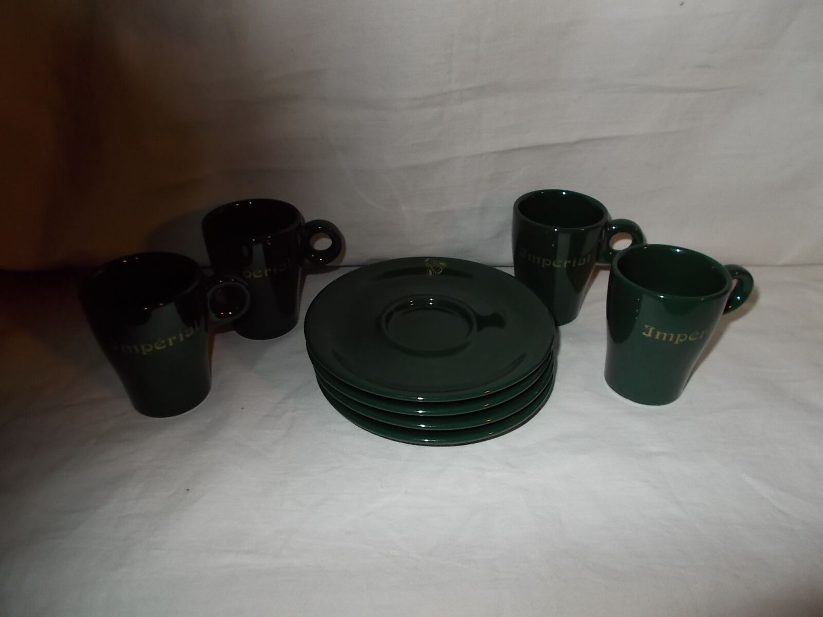 Set 4 cups bistro coffee saucer