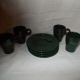 Set 4 cups bistro coffee saucer