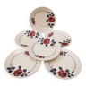 Assiettes plates porcelaine de Badonviller Rose