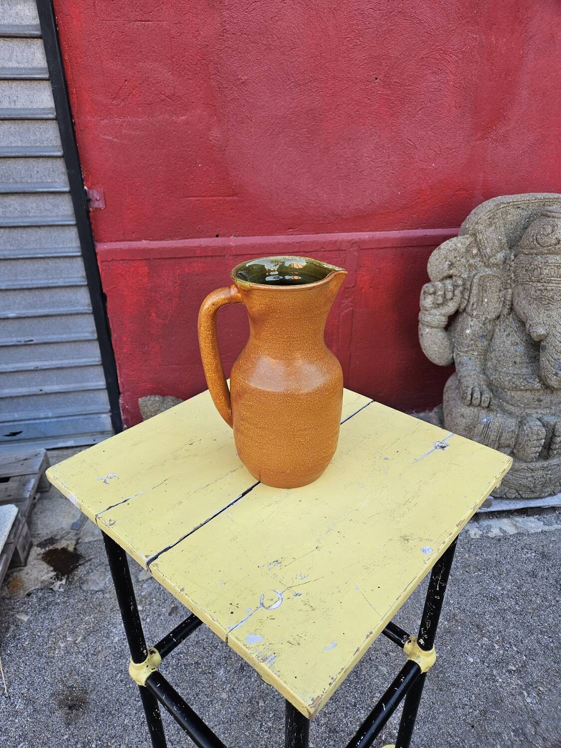 Ceramic pitcher from the Madoura plein feu workshop signed.