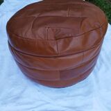 Sede Patchwork Leather Pouf