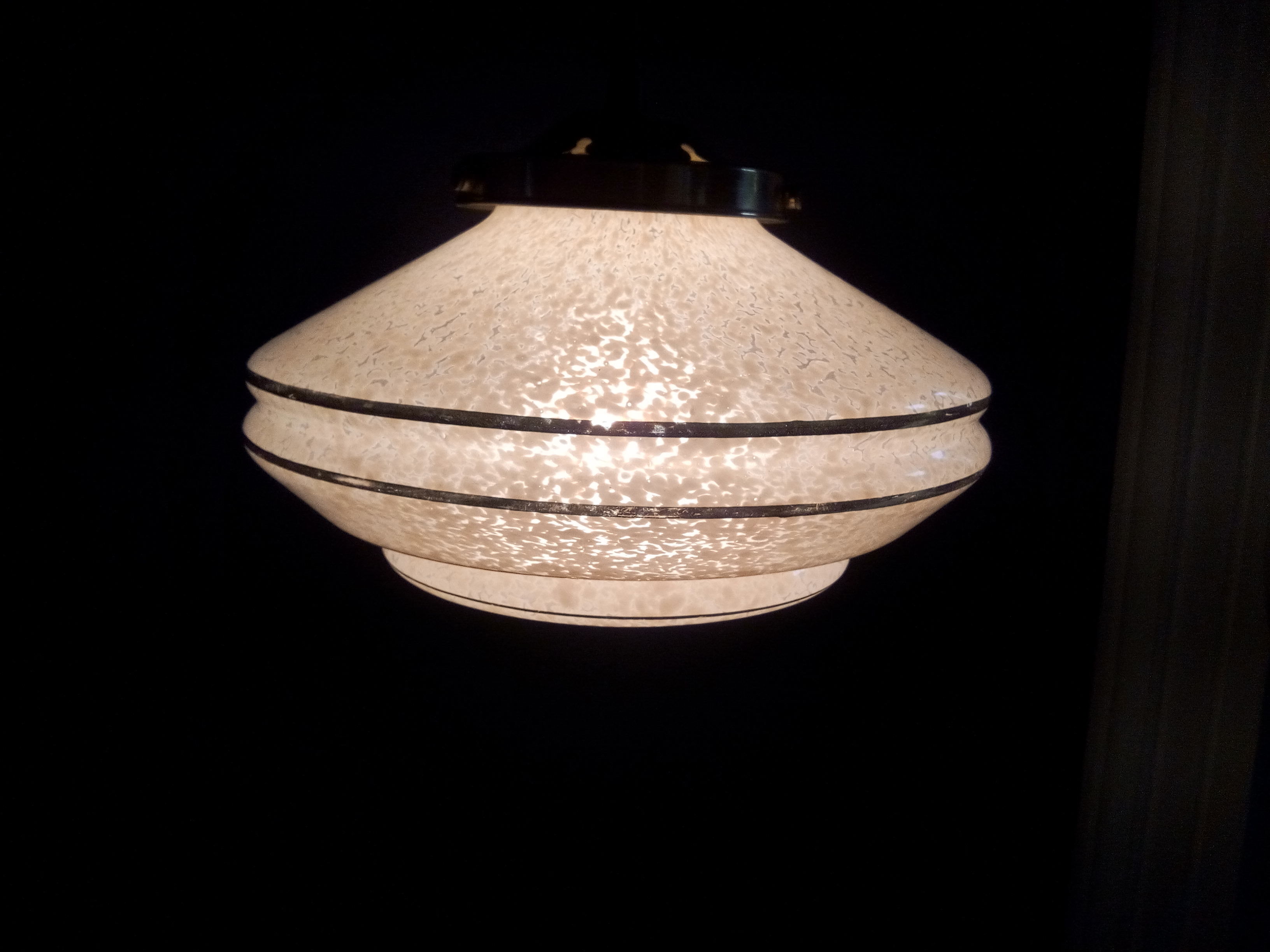 Suspension in Clichy glass and gilded metal