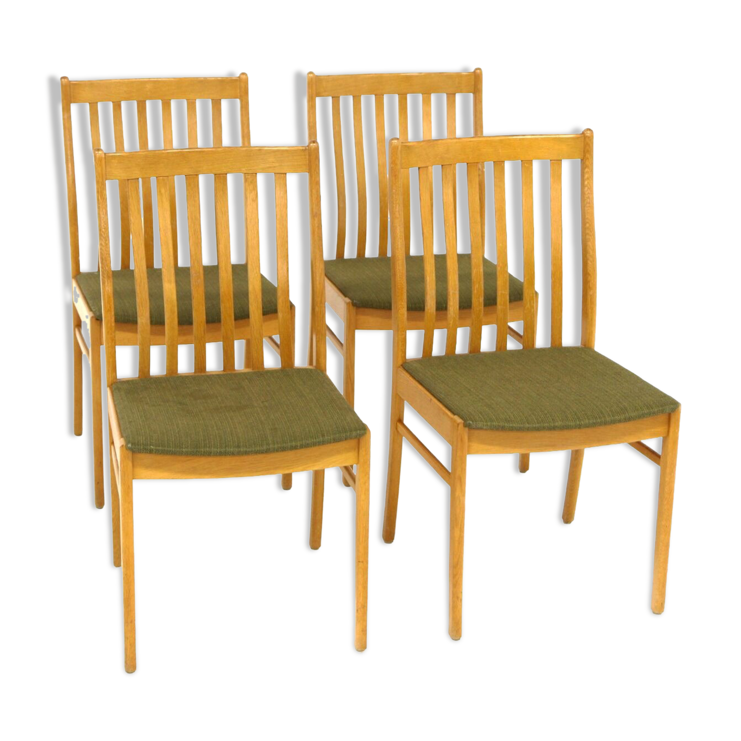 Set of 4 oak chairs, Sweden, 1960