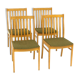Set of 4 oak chairs, Sweden, 1960