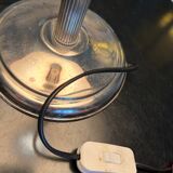 Striated metal lamp