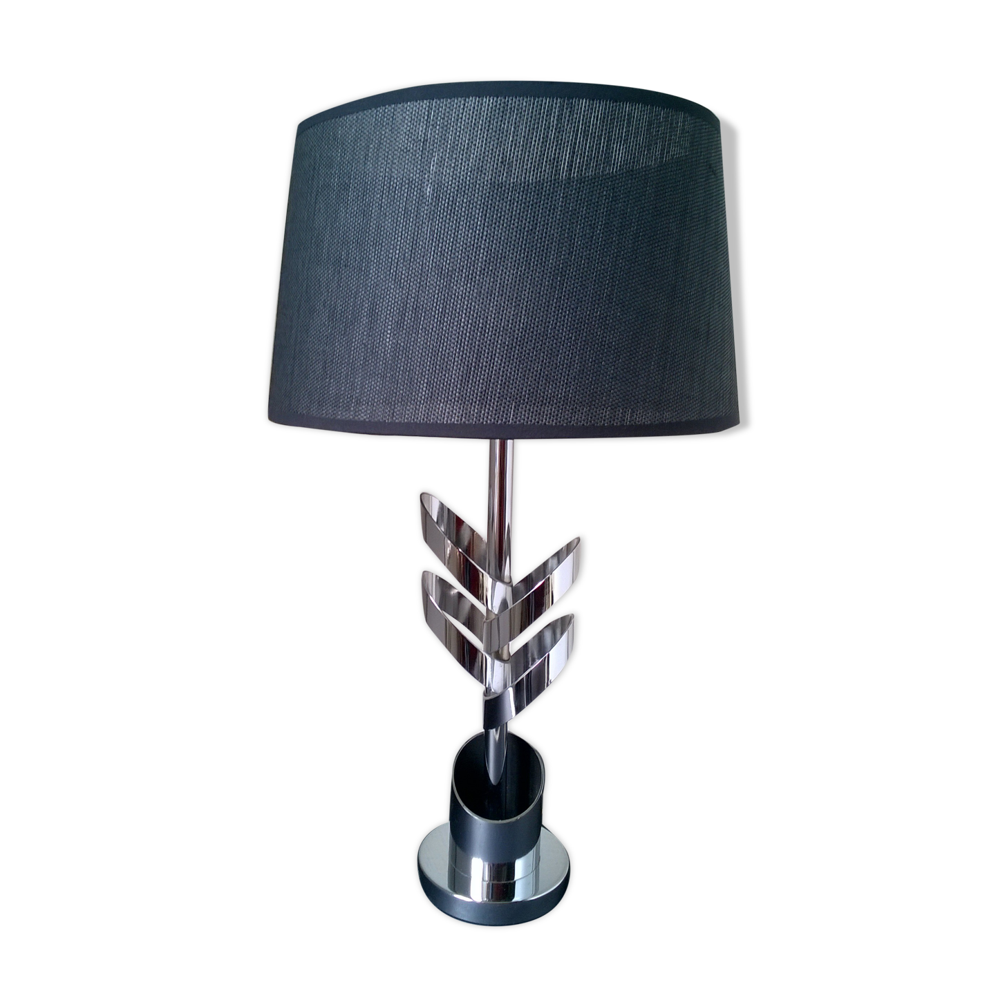 Vintage 70s design lamp in chrome metal