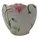 Vintage ceramic cache-pot with floral relief (Barbotine) – Ø 20 cm