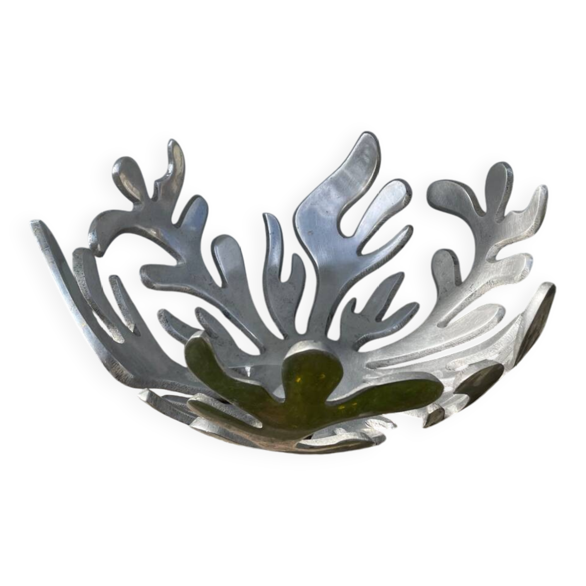 Designer metal fruit bowl