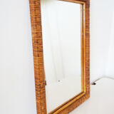 Vintage rattan mirror